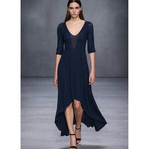 FREE PEOPLE Black Midi Dress "Lonesome Dove" Size 8